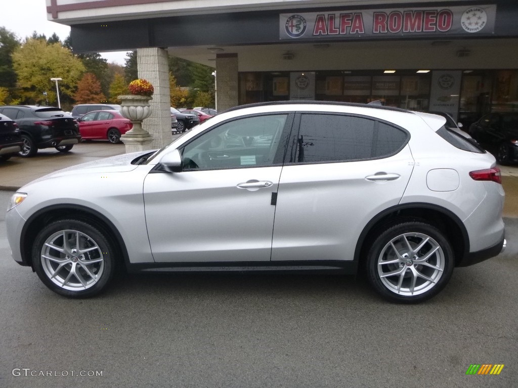 2019 Stelvio Sport AWD - Silverstone Gray Metallic / Black photo #4