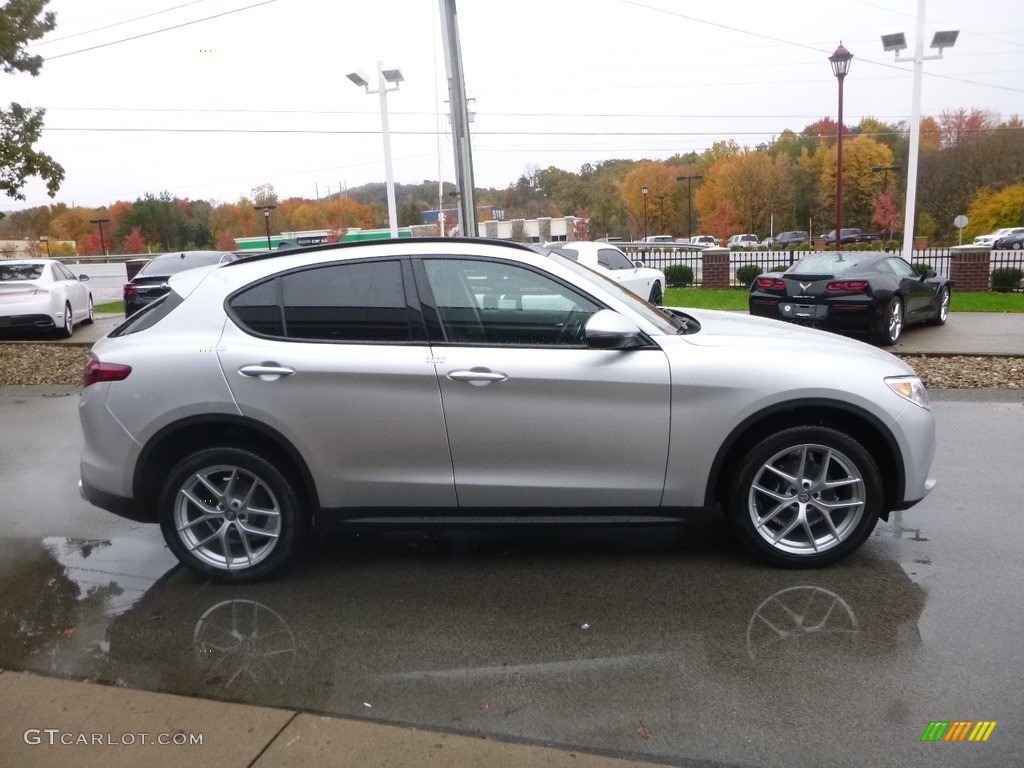 Silverstone Gray Metallic 2019 Alfa Romeo Stelvio Sport AWD Exterior Photo #130514768