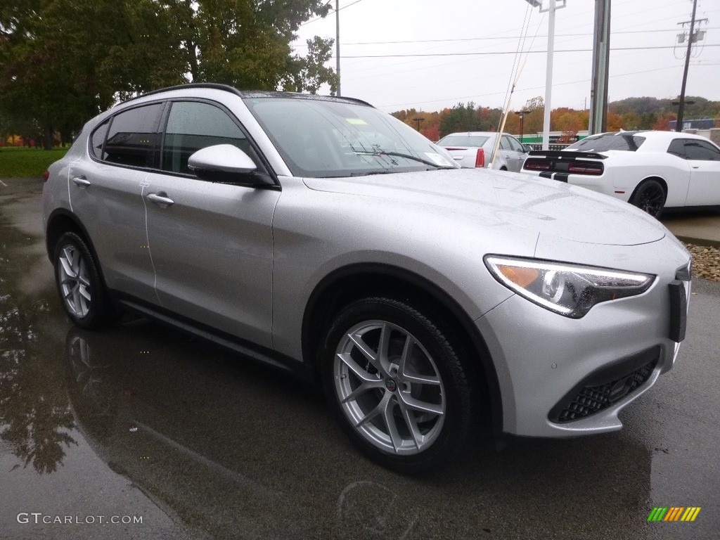 2019 Stelvio Sport AWD - Silverstone Gray Metallic / Black photo #12