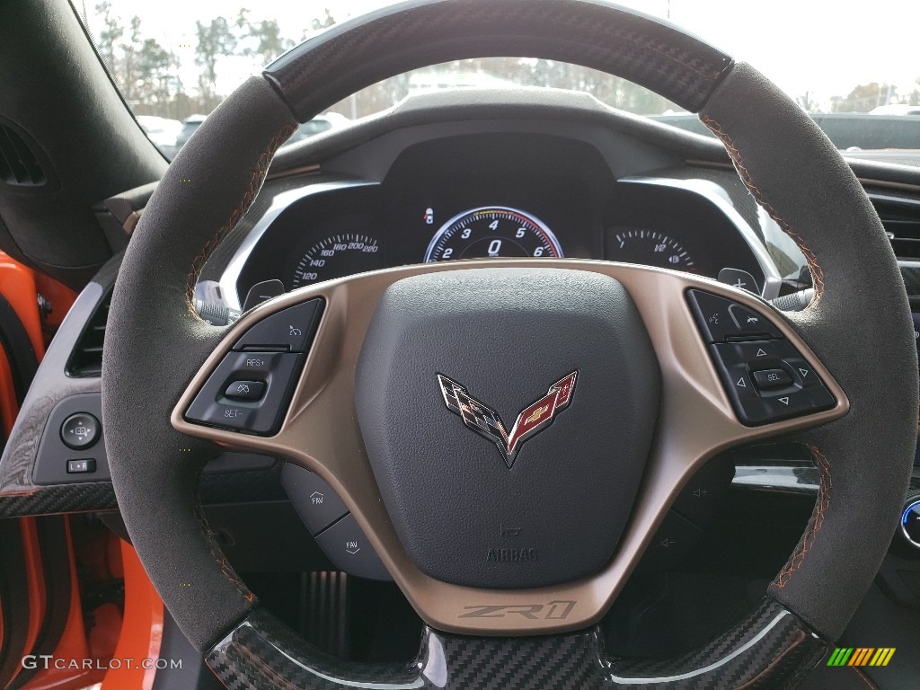 2019 Chevrolet Corvette ZR1 Coupe Black Steering Wheel Photo #130515320