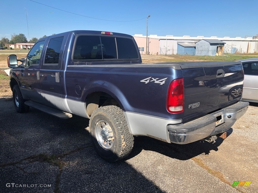 2004 F250 Super Duty Lariat Crew Cab 4x4 - Medium Wedgewood Blue Metallic / Medium Parchment photo #2