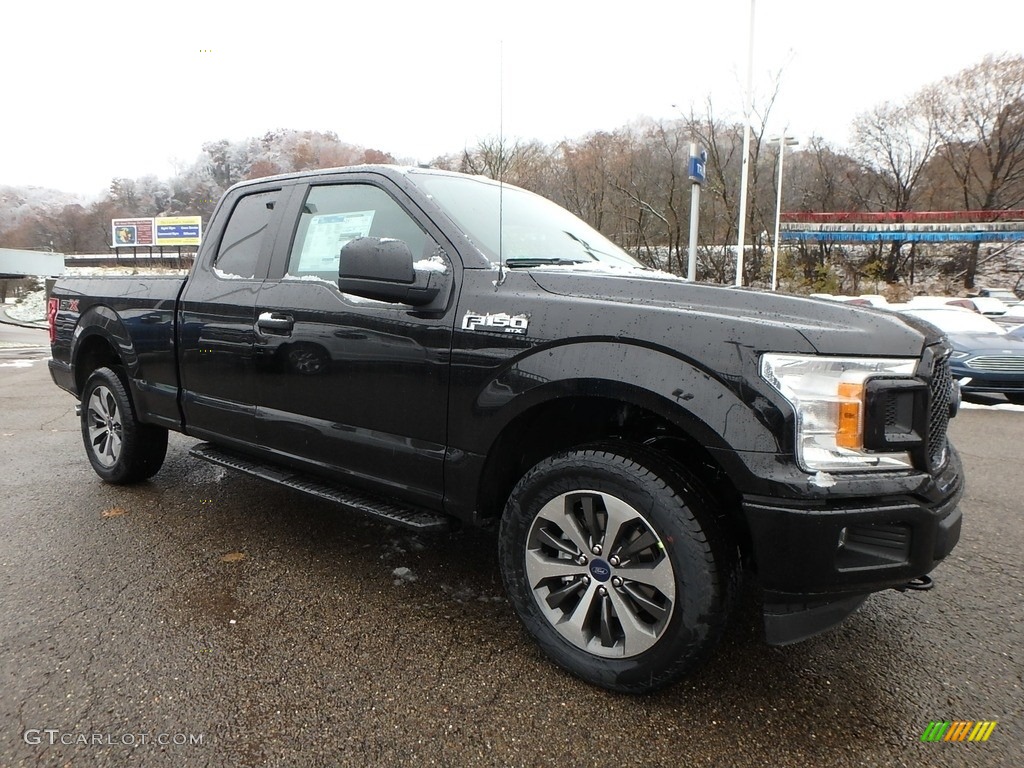 Agate Black 2019 Ford F150 STX SuperCab 4x4 Exterior Photo #130520222