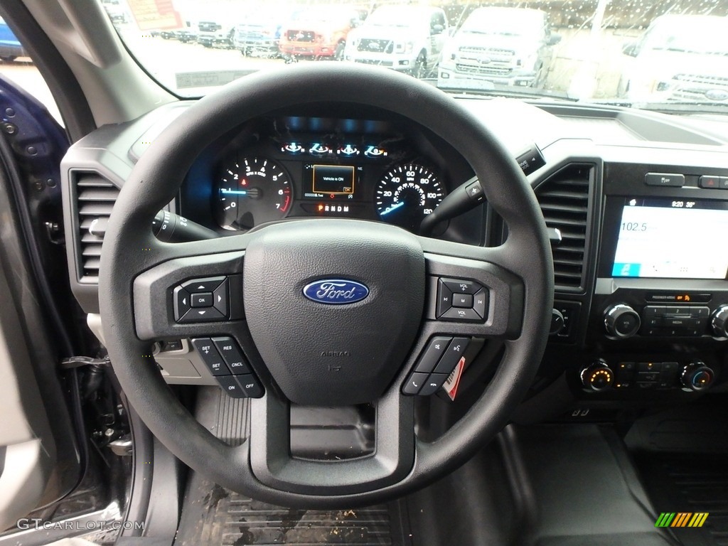 2019 Ford F150 STX SuperCab 4x4 Black Steering Wheel Photo #130525533