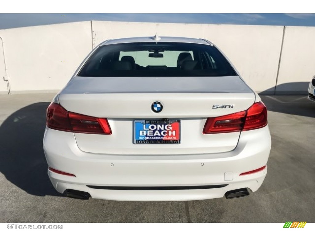 2019 5 Series 540i Sedan - Mineral White Metallic / Black photo #3