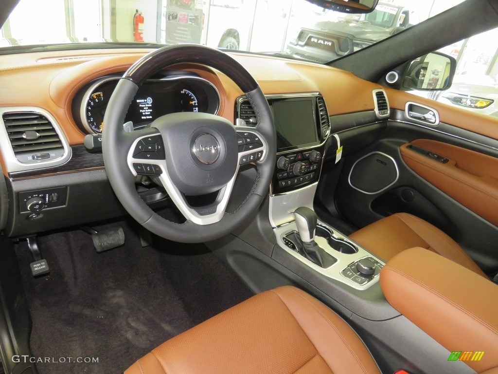 Black/Dark Sienna Brown Interior 2019 Jeep Grand Cherokee Summit 4x4 Photo #130530121