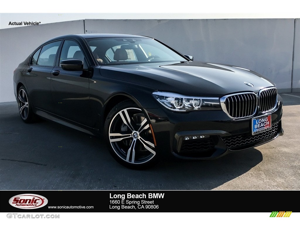 2019 7 Series 740i Sedan - Black Sapphire Metallic / Cognac photo #1