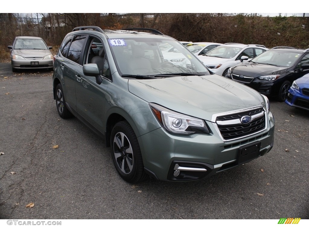 2018 Forester 2.5i Limited - Jasmine Green Metallic / Platinum photo #1