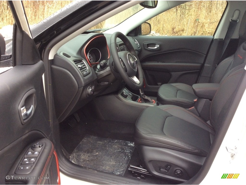 Black Interior 2019 Jeep Compass Trailhawk 4x4 Photo #130533412