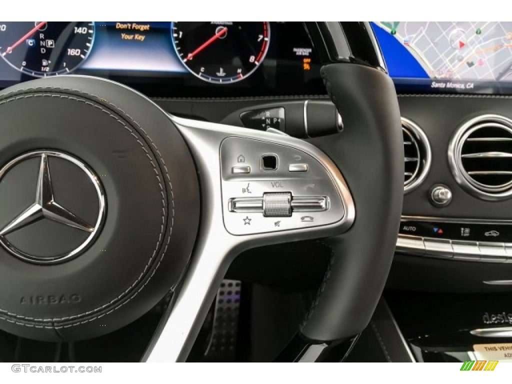 2019 Mercedes-Benz S S 560 Cabriolet designo Black Steering Wheel Photo #130533484