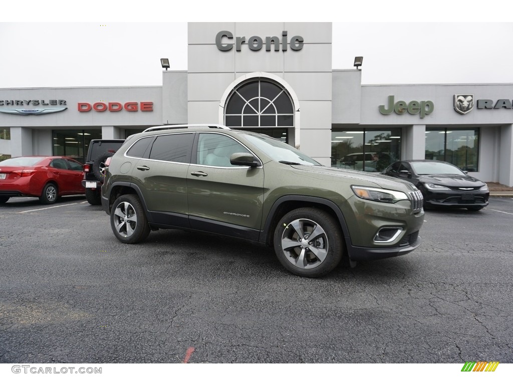 2019 Cherokee Limited - Olive Green Pearl / Black photo #1