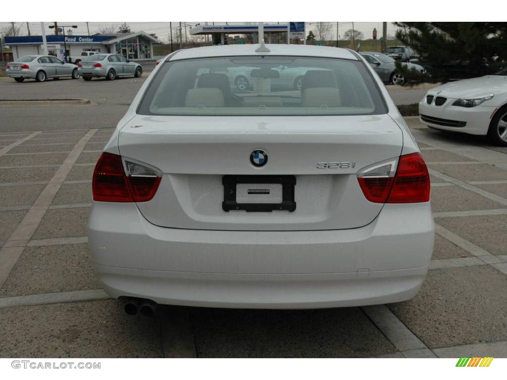 2007 3 Series 328i Sedan - Alpine White / Beige photo #6