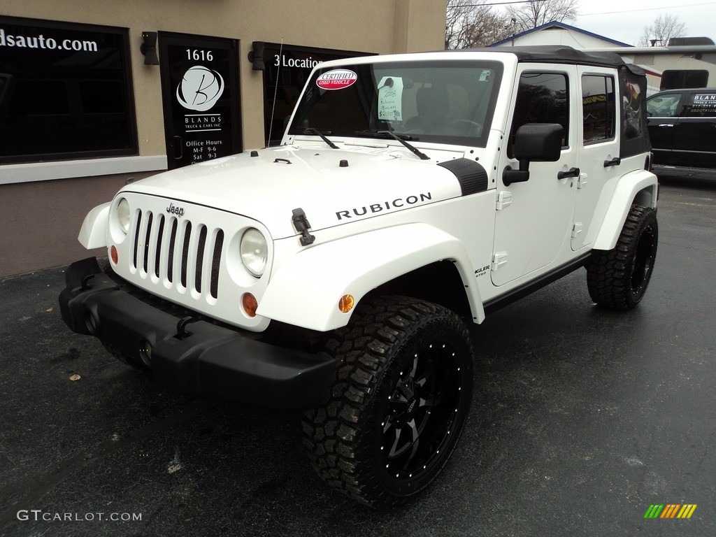 2008 Wrangler Unlimited Rubicon 4x4 - Stone White / Dark Slate Gray/Med Slate Gray photo #2