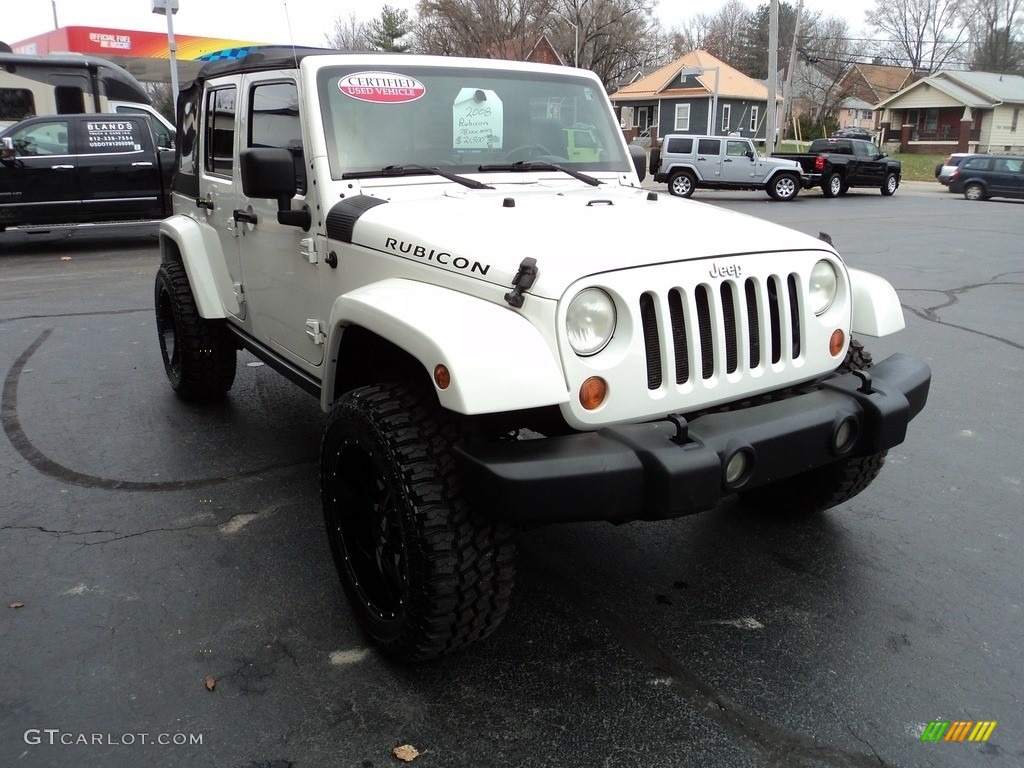 2008 Wrangler Unlimited Rubicon 4x4 - Stone White / Dark Slate Gray/Med Slate Gray photo #5