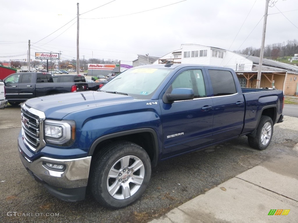 2016 Sierra 1500 SLE Crew Cab 4WD - Stone Blue Metallic / Jet Black photo #1