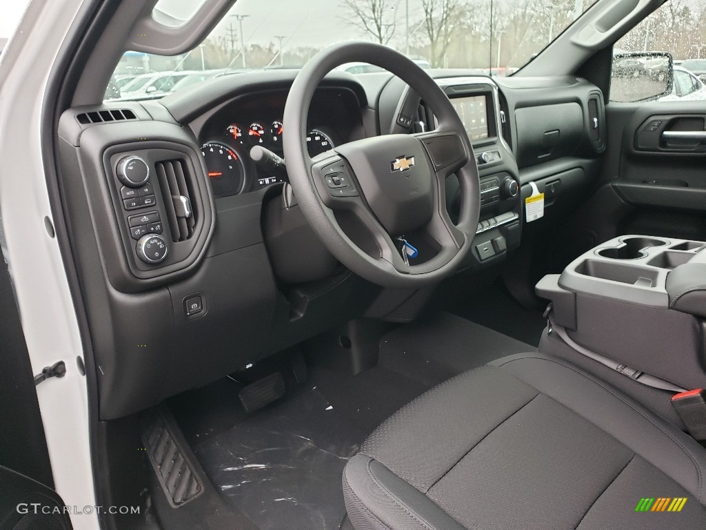 Jet Black Interior 2019 Chevrolet Silverado 1500 Custom Crew Cab 4WD Photo #130538812