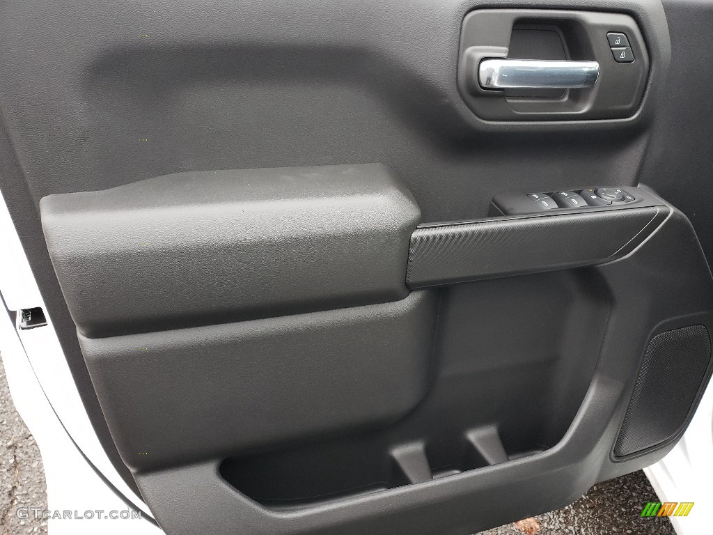 2019 Chevrolet Silverado 1500 Custom Crew Cab 4WD Jet Black Door Panel Photo #130538845