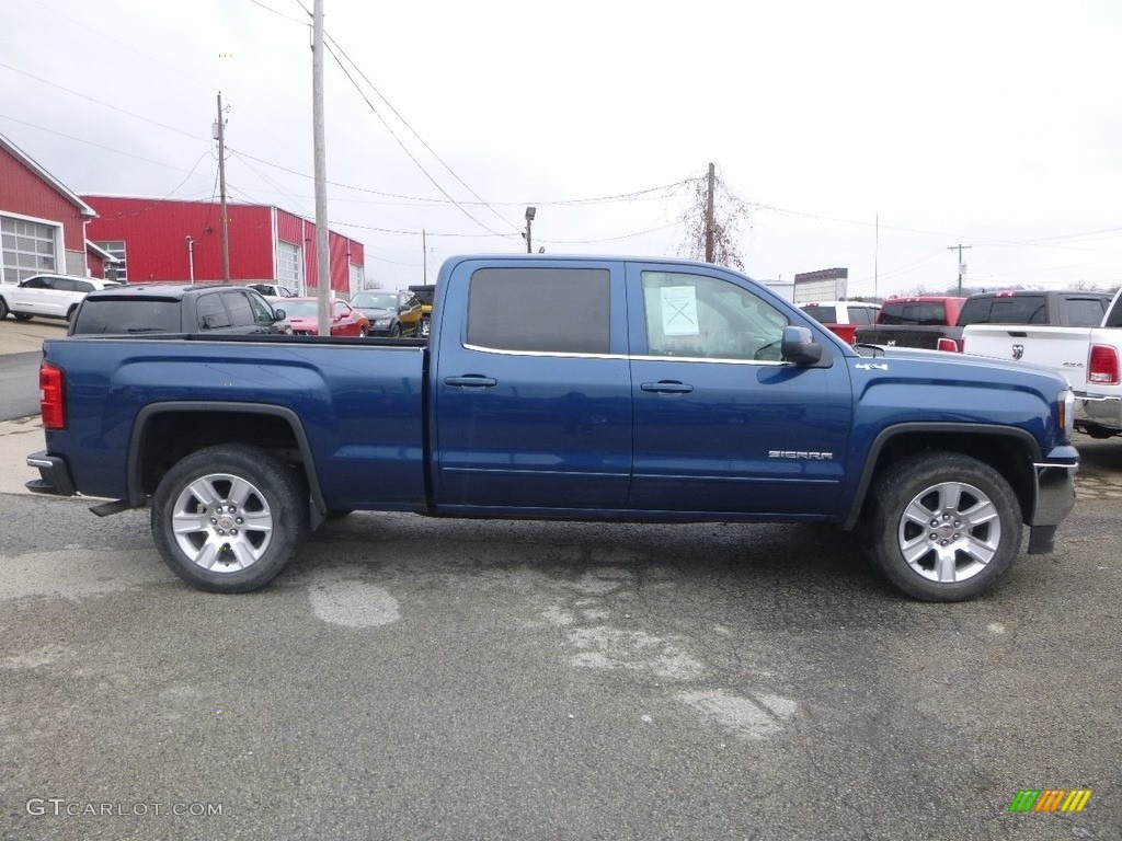 2016 Sierra 1500 SLE Crew Cab 4WD - Stone Blue Metallic / Jet Black photo #6