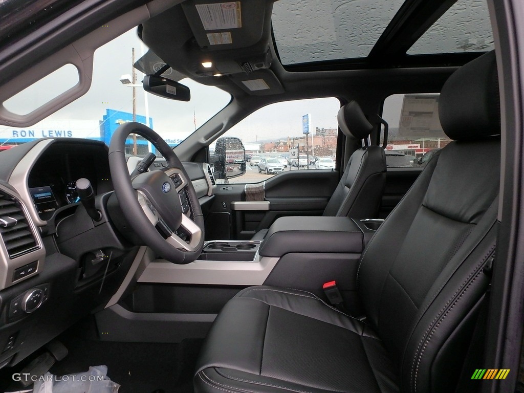 Black Interior 2019 Ford F250 Super Duty Lariat Crew Cab 4x4 Photo #130539289