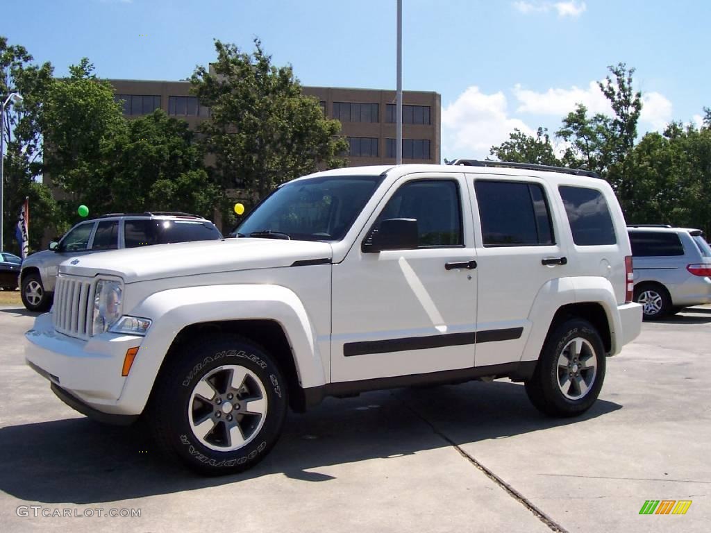 Stone White Jeep Liberty