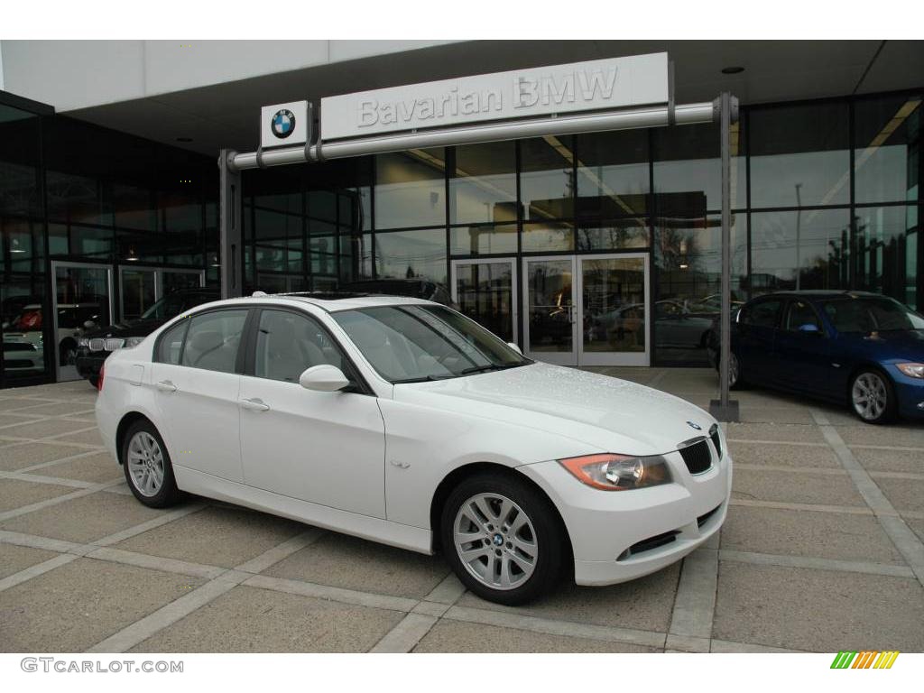 2007 3 Series 328i Sedan - Alpine White / Beige photo #10