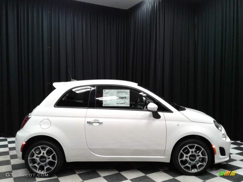 Bianco White Ice 2018 Fiat 500 Pop Exterior Photo #130542451