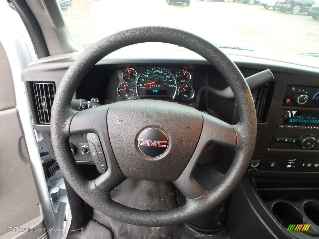 2019 GMC Savana Van 2500 Cargo Medium Pewter Steering Wheel Photo #130542880
