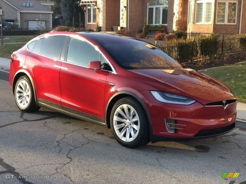 2017 Model X 75D - Red Multi-Coat / Black photo #31