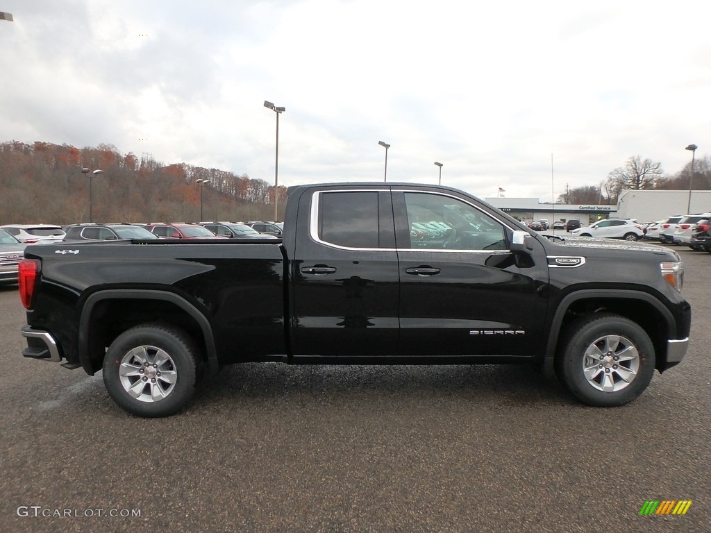 Onyx Black 2019 GMC Sierra 1500 SLE Double Cab 4WD Exterior Photo #130542955