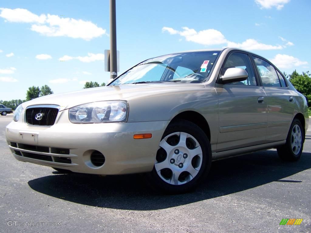 2001 Elantra GLS - Champagne / Beige photo #4