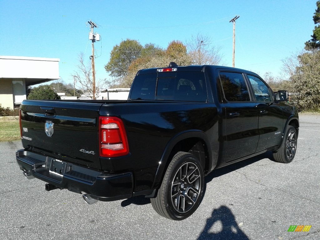 2019 1500 Laramie Crew Cab 4x4 - Diamond Black Crystal Pearl / Black photo #6