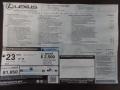  2018 LS 500 Window Sticker