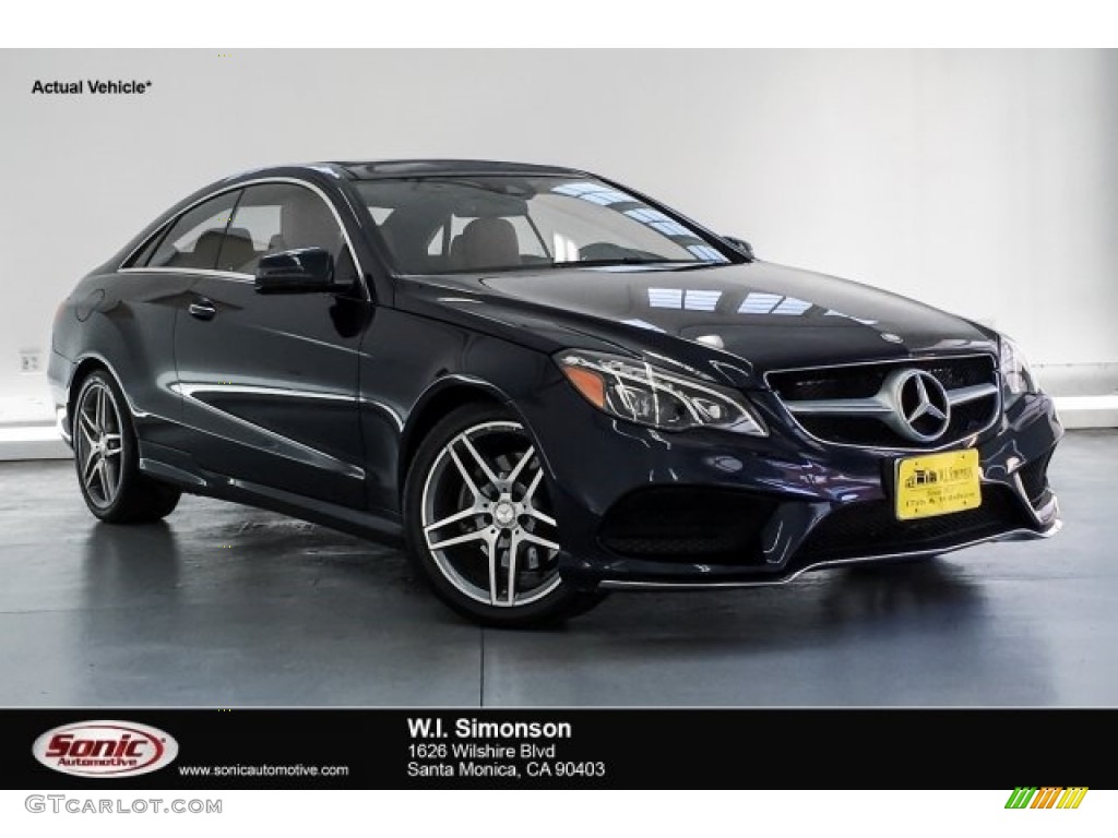 2016 E 400 Coupe - Lunar Blue Metallic / Natural Beige/Black photo #1
