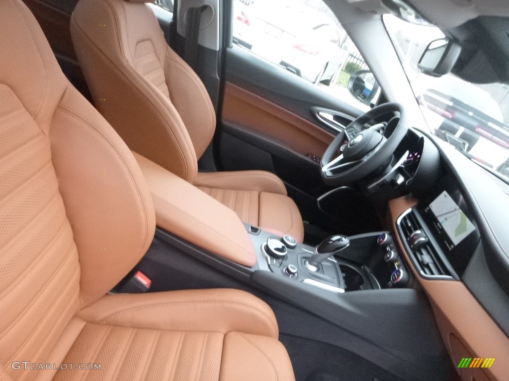 Black/Tan Interior 2019 Alfa Romeo Giulia Ti Sport AWD Photo #130552520