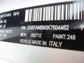 248: Trofeo White Tri-Coat 2019 Alfa Romeo Giulia Ti Sport AWD Color Code