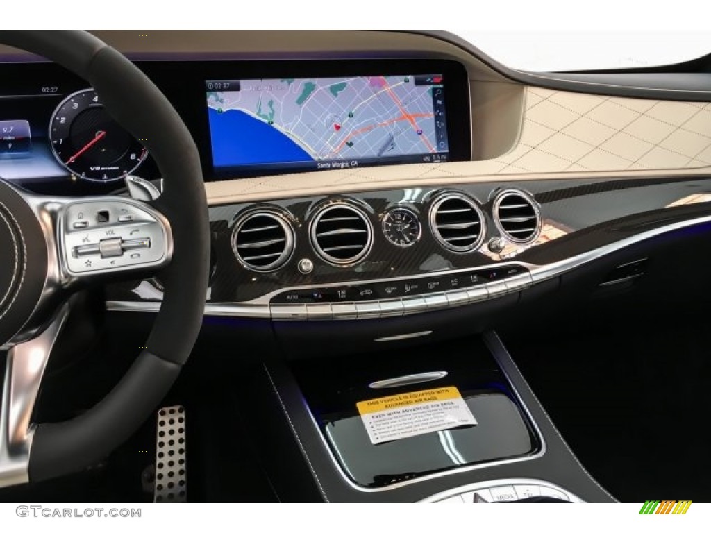 2019 Mercedes-Benz S AMG 63 4Matic Sedan Porcelain/Black Dashboard Photo #130554371