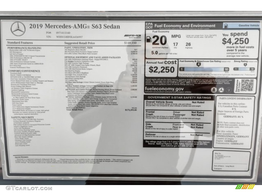 2019 S AMG 63 4Matic Sedan - Magnetite Black Metallic / Porcelain/Black photo #21