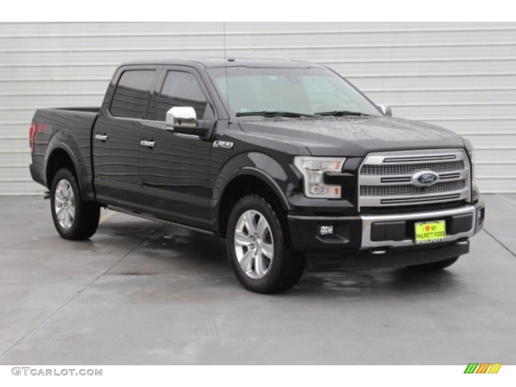 2017 F150 Platinum SuperCrew 4x4 - Shadow Black / Black photo #2