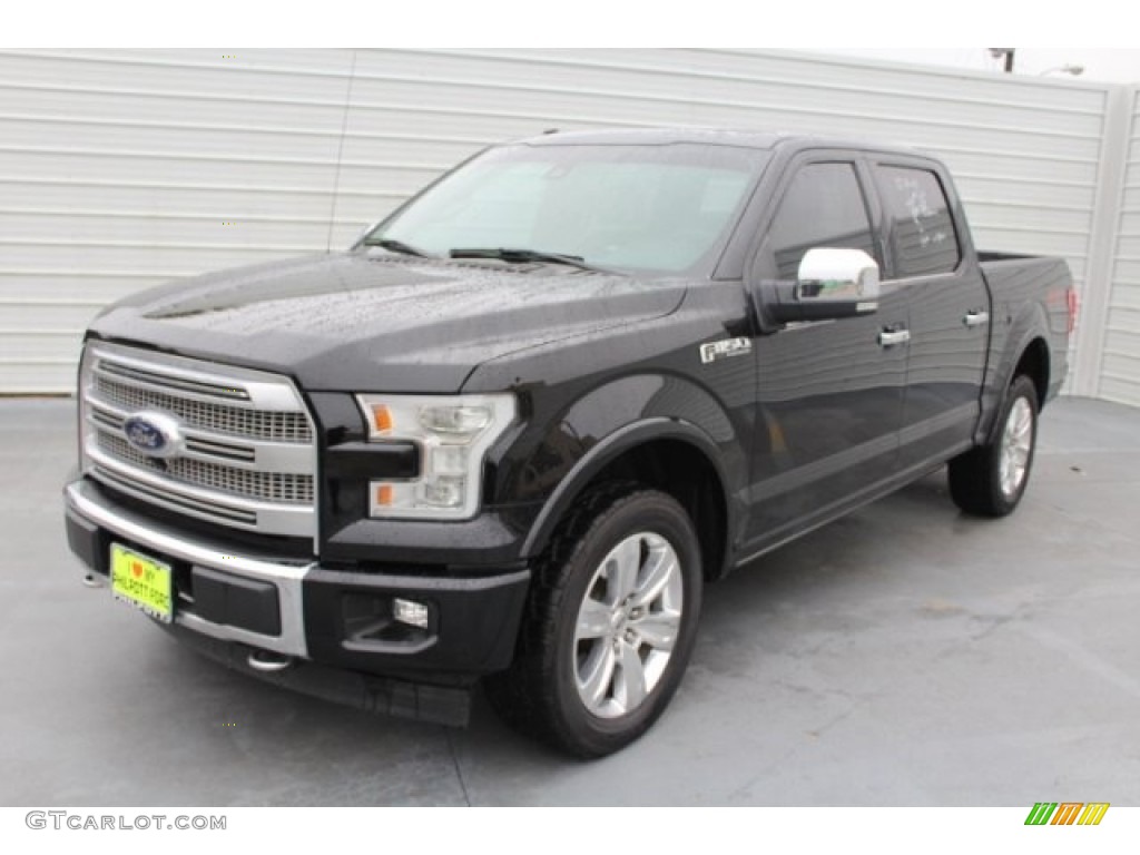 2017 F150 Platinum SuperCrew 4x4 - Shadow Black / Black photo #4