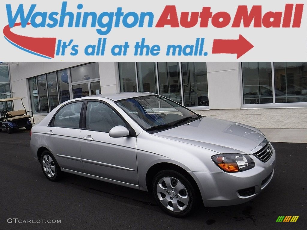 2009 Spectra EX Sedan - Bright Silver Metallic / Gray photo #1