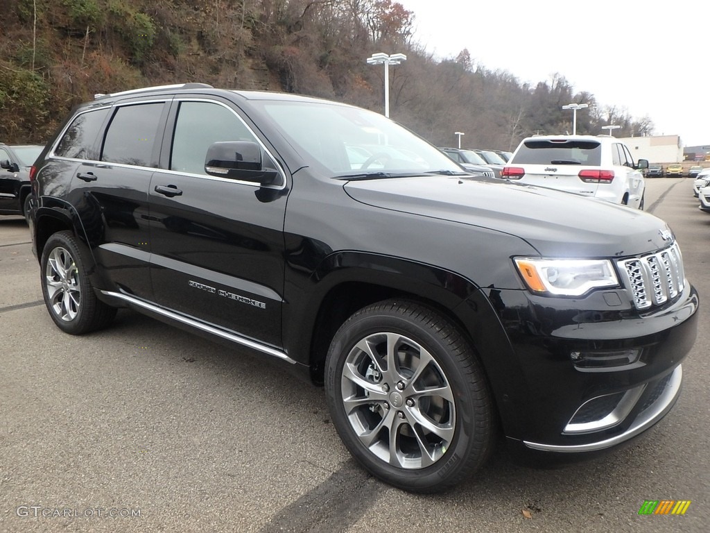 Diamond Black Crystal Pearl 2019 Jeep Grand Cherokee Summit 4x4 Exterior Photo #130561841
