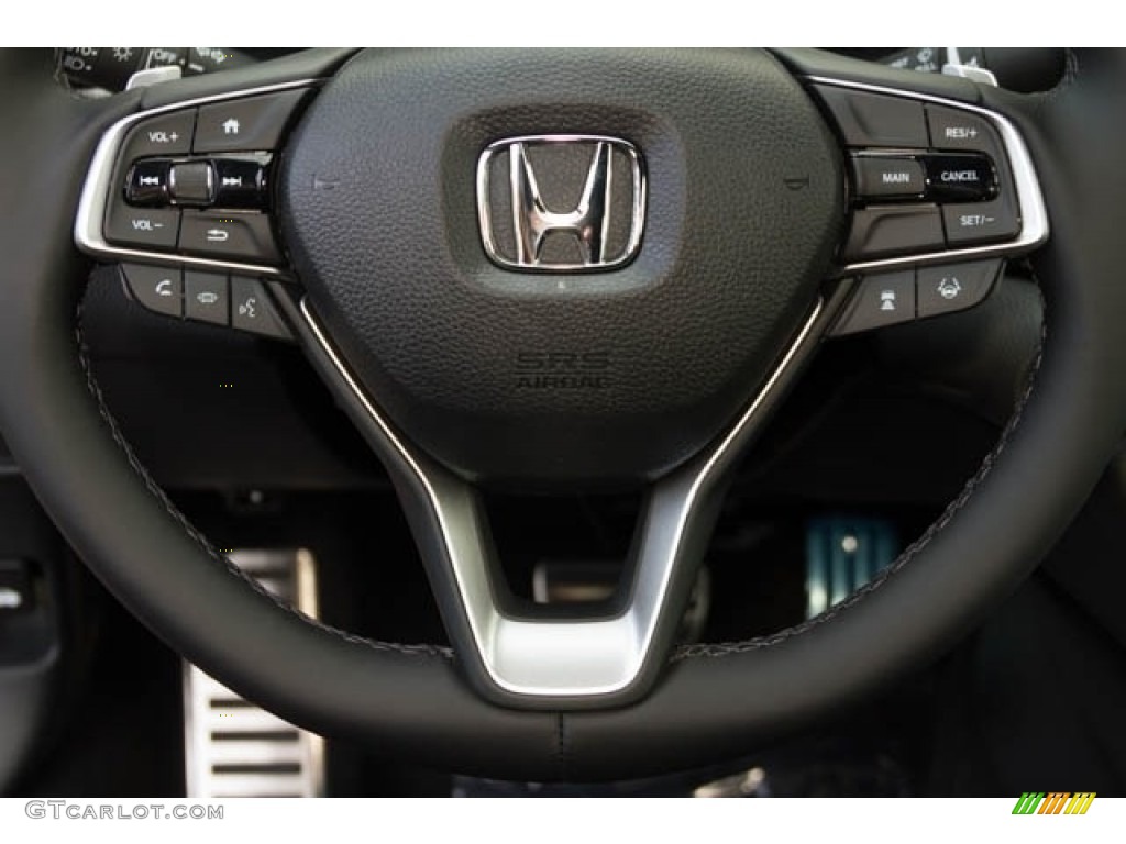 2019 Honda Accord Sport Sedan Black Steering Wheel Photo #130563824