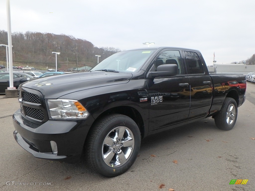 2019 1500 Classic Tradesman Quad Cab 4x4 - Brilliant Black Crystal Pearl / Black/Diesel Gray photo #1