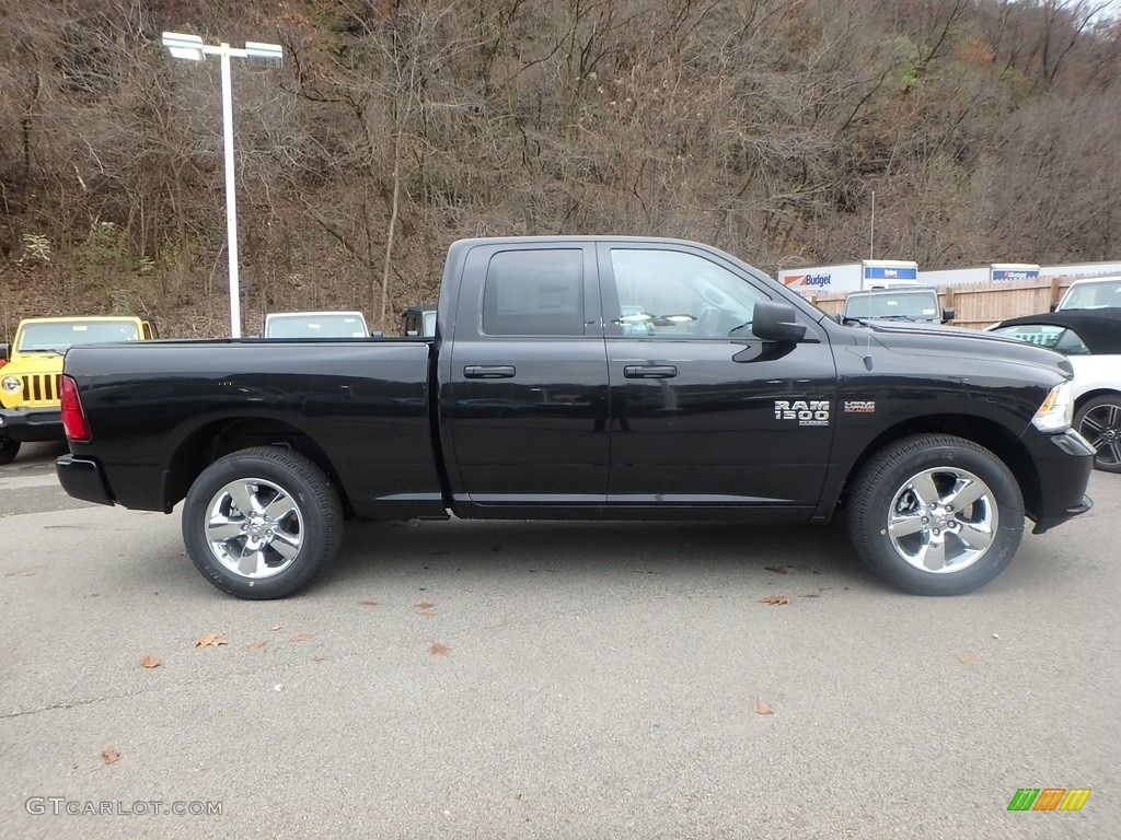 2019 1500 Classic Tradesman Quad Cab 4x4 - Brilliant Black Crystal Pearl / Black/Diesel Gray photo #6