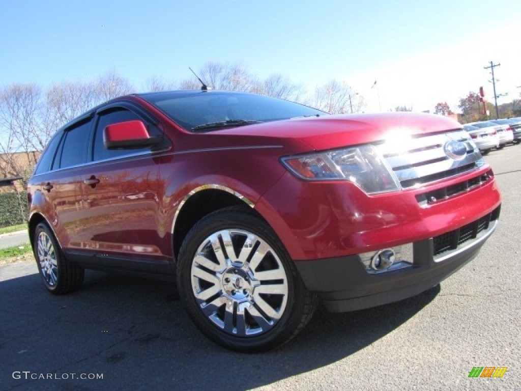 2010 Edge Limited AWD - Red Candy Metallic / Camel photo #3