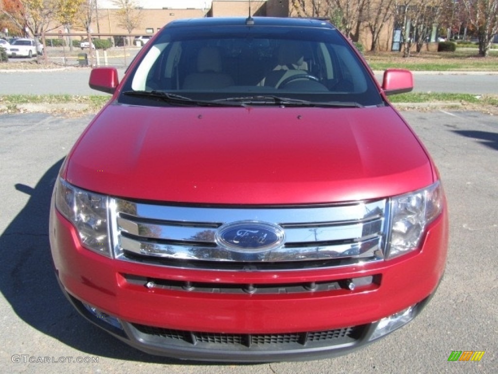 2010 Edge Limited AWD - Red Candy Metallic / Camel photo #5