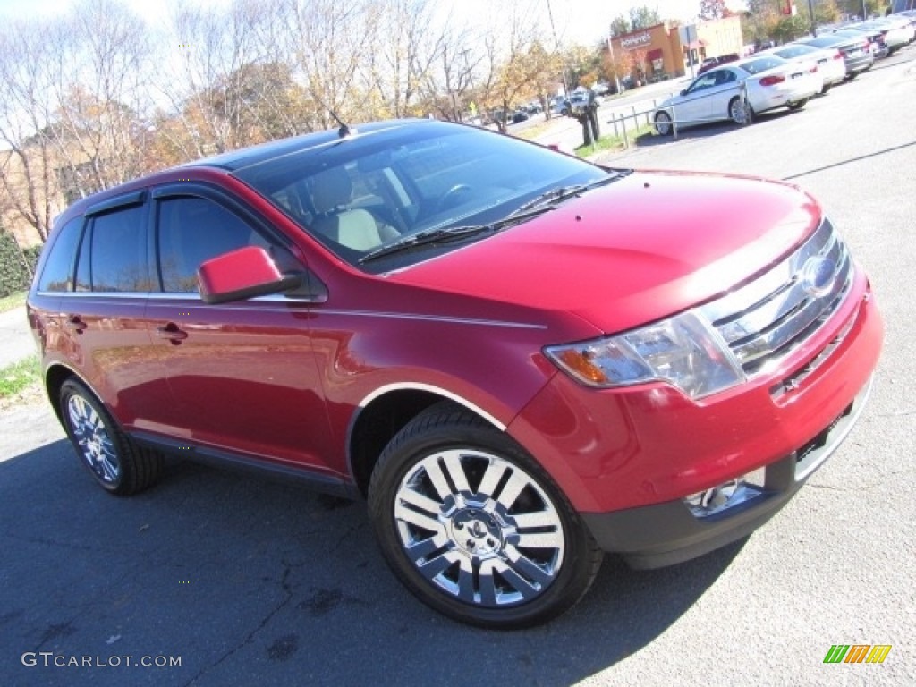 2010 Edge Limited AWD - Red Candy Metallic / Camel photo #28