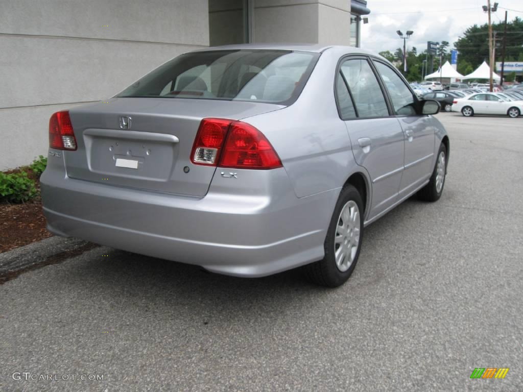 2005 Civic LX Sedan - Satin Silver Metallic / Gray photo #3