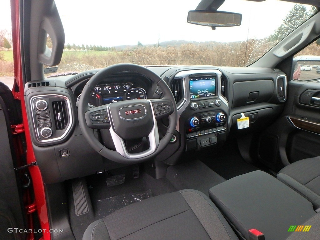 Jet Black Interior 2019 GMC Sierra 1500 Elevation Double Cab 4WD Photo #130569747