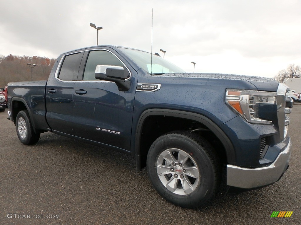 Pacific Blue Metallic 2019 GMC Sierra 1500 SLE Double Cab 4WD Exterior Photo #130569987