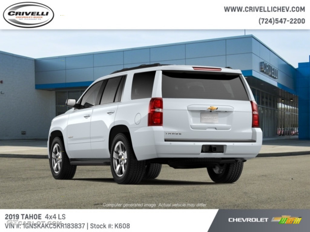 2019 Tahoe LS 4WD - Summit White / Jet Black photo #3